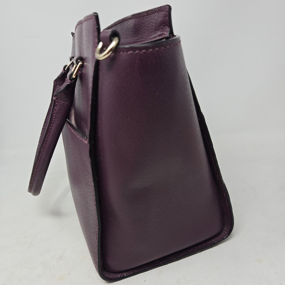 Kate Spade Plum Purple Leather Grove Street Lana Satchel Purse Handbag - Picture 6 of 16